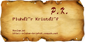 Pluhár Kristóf névjegykártya